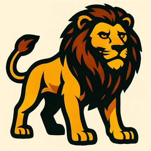 Lion.
In-Game asset.  2d.  High contrast.  No shadows