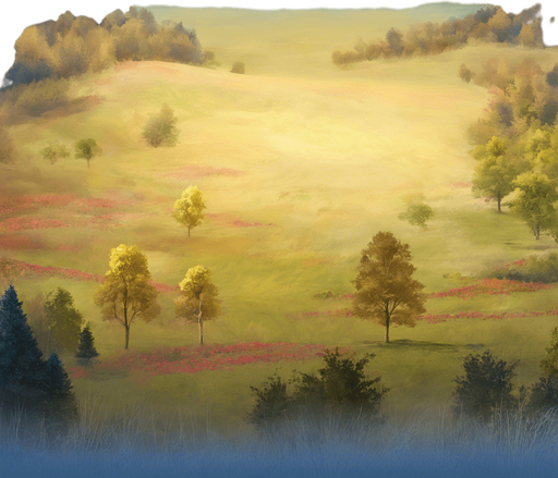 A variation with a few more trees along the outer edges of the meadow.