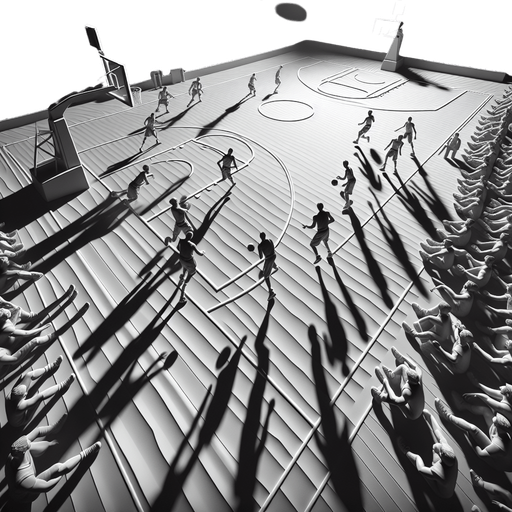 Basketball.
Single Game Texture. In-Game asset. 3D. Full background. High contrast. 
Yes shadows.