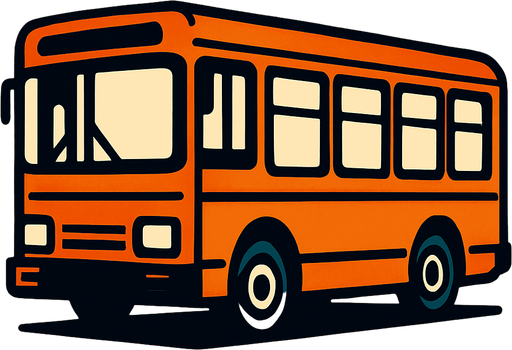 Bus.
In-Game asset.  2d.  High contrast.  No shadows