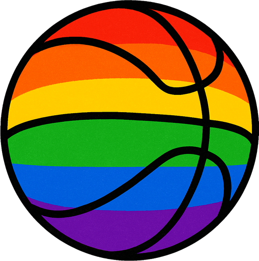 Bana 2d basketbol topuyap gökkuşağı renklerinde olsun.
In-Game asset.  2d.  High contrast.  No shadows