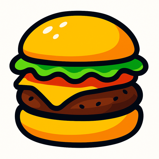 hamburger.
In-Game asset.  2d.  High contrast.  No shadows
