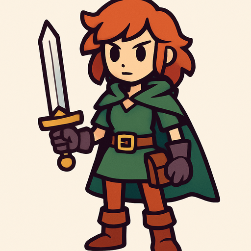 Full body person.
In-Game asset.  2d.  High contrast.  No shadows