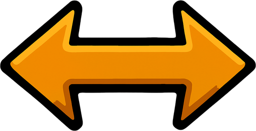 çift tarafl ok.
In-Game asset.  2d.  High contrast.  No shadows