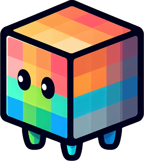 A little cube person. 2 legs. back to viewer. facing 45 degrees to the right. multicoloured skin, cartoon style.
Single Game Texture. In-Game asset. 2d. Blank background. High contrast. No shadows.