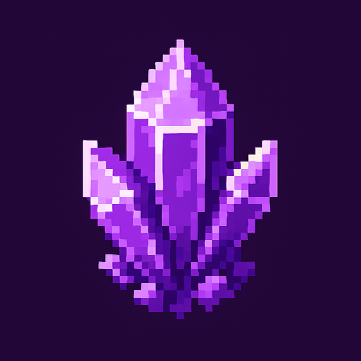 amatista.
In-Game asset.  2d.  High contrast.  No shadows. pixelart