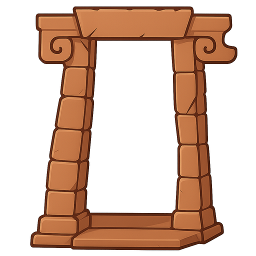 oyun geçiş kapısı. No background. Transparent background. Blank background. No shadows. 2d. In-Game asset. flat