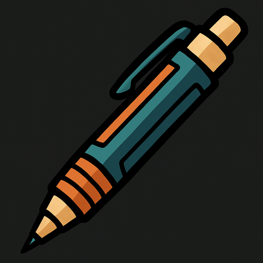 mechanical pencil.
In-Game asset.  2d.  High contrast.  No shadows