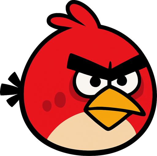 angry bird.
In-Game asset.  2d.  High contrast.  No shadows
