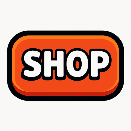 Shop Button.
In-Game asset.  2d.  High contrast.  No shadows