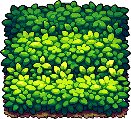 bushes.
Single Game Texture. In-Game asset. 2d. Blank background. High contrast. No shadows.