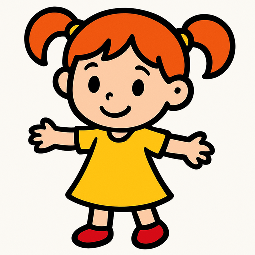 petite fille.
In-Game asset.  2d.  High contrast.  No shadows