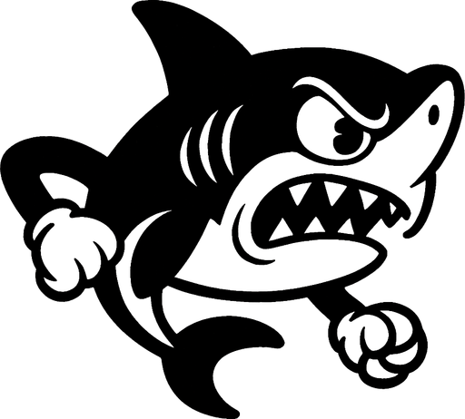 Rubber Hose Style Swimming pose Shark. It's Angry.
In-Game asset.  2d.  High contrast.  No shadows