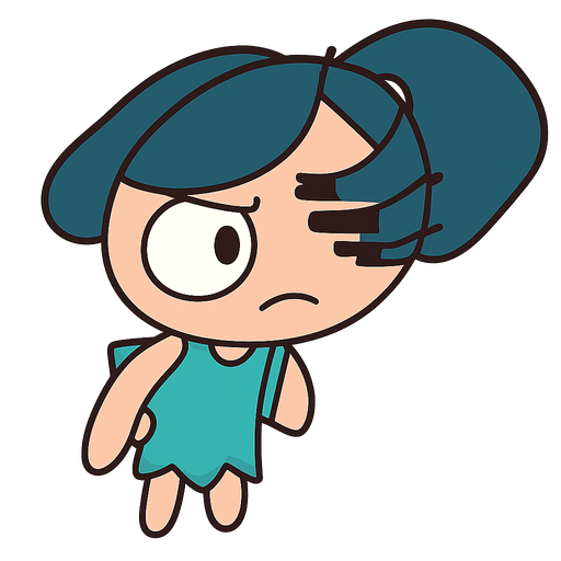 Pibby. No background. Transparent background. Blank background. No shadows. 2d. In-Game asset. flat