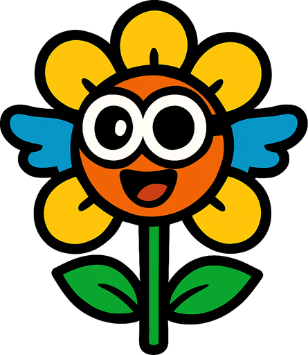 Flying minion flower.
In-Game asset.  2d.  High contrast.  No shadows