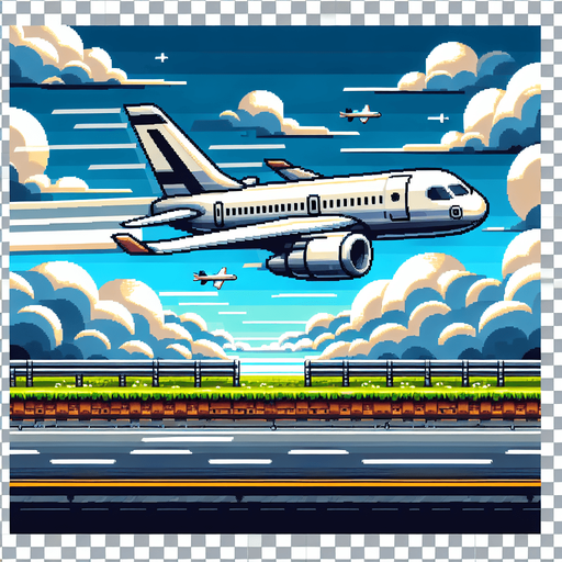 airplane  side scroller with transperent  background.
Single Game Texture. In-Game asset. 2d. Blank background. High contrast. No shadows.