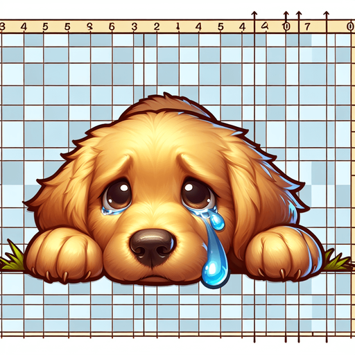 a sad crying golden retriever puppy. lying down. face on front paws. looking at viewer..
Single Game Texture. In-Game asset. 2d. Blank background. High contrast. No shadows.