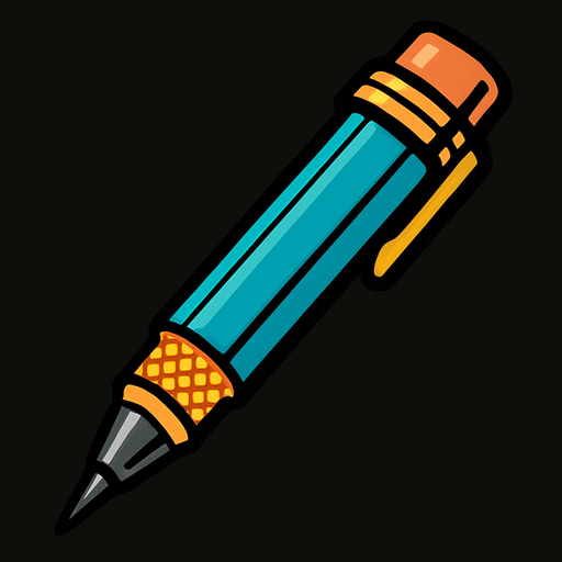 mechanical pencil.
In-Game asset.  2d.  High contrast.  No shadows