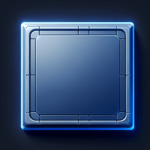 Blue-Tinted Tile: A clean and sleek tile design, consisting of a perfect square with a soft blue surface. A barely noticeable, thin blue border defines the edges, maintaining a smooth and minimal aesthetic. The tile is blank and pristine, embodying futuristic simplicity..
Single Game Texture. In-Game asset. 2d. Blank background. High contrast. No shadows.