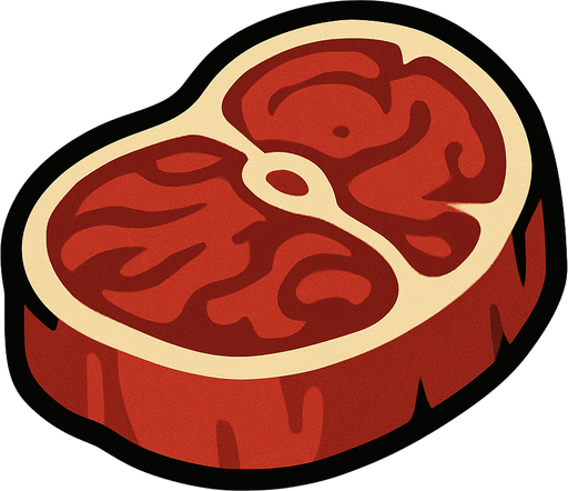 Viande.
In-Game asset.  2d.  High contrast.  No shadows