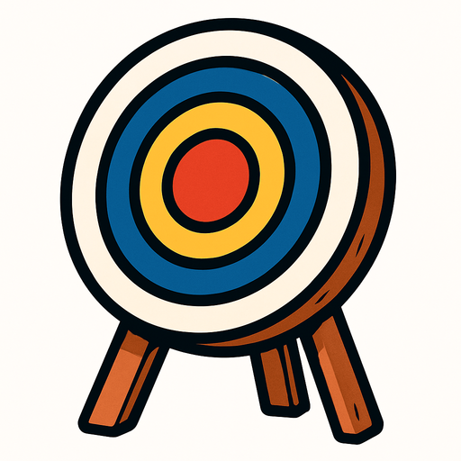 hedef tahtası.
In-Game asset.  2d.  High contrast.  No shadows