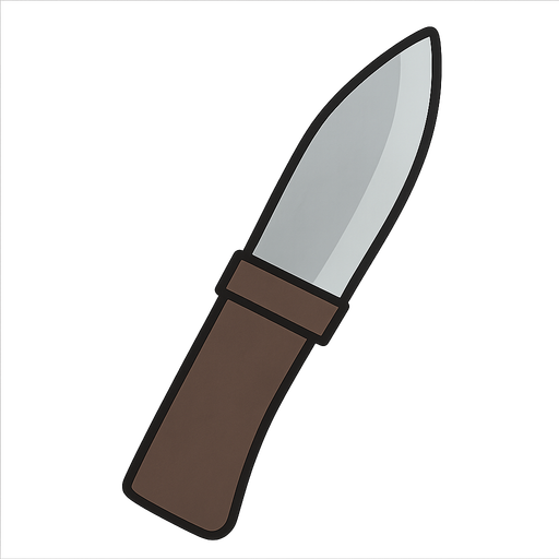 Knife. No background. Transparent background. Blank background. No shadows. 2d. In-Game asset. flat