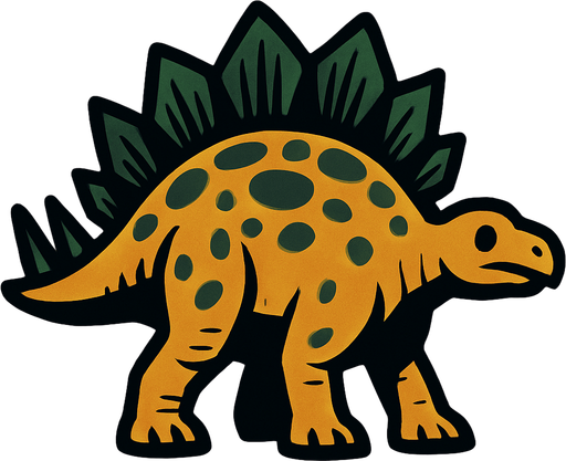 Stegosaurus.
In-Game asset.  2d.  High contrast.  No shadows