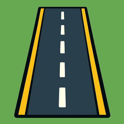 Araba yolu.
In-Game asset.  2d.  High contrast.  No shadows