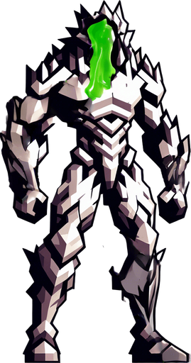 Make his body look destroyed, also make it cover with some green liquid