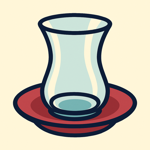 boş çay bardağı olsun.
In-Game asset.  2d.  High contrast.  No shadows