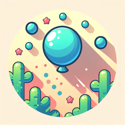 Simple Ballón pop.
Single Game Texture.  In-Game asset.  2d.  Blank background.  High contrast.  No shadows