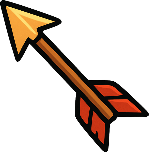 Arrow.
In-Game asset.  2d.  High contrast.  No shadows