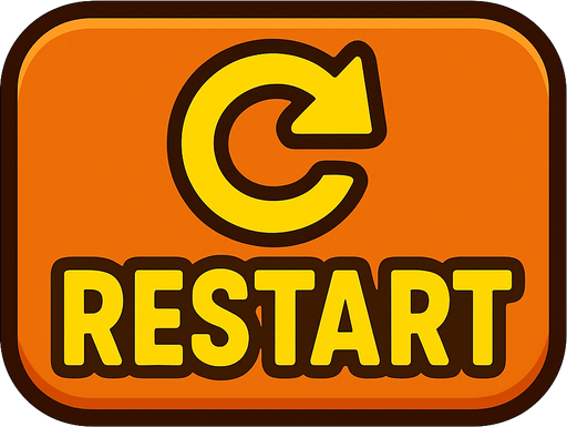 Restart button.
In-Game asset.  2d.  High contrast.  No shadows
