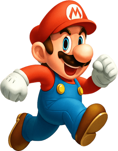 Fullscreen modern App Store landscape banner, 16:9, high definition, for a game titled "Super Mario Adventure" and with the description "Classic side-scrolling platformer where you jump over obstacles, collect coins, and defeat enemies to reach the goal flag.". No text on banner!