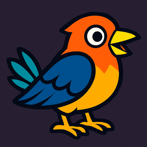 Bird.
In-Game asset.  2d.  High contrast.  No shadows