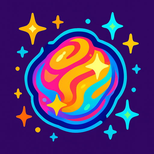 Shimmer effect. Vibrant..
In-Game asset.  2d.  High contrast.  No shadows