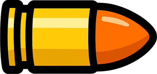Bullet.
In-Game asset.  2d.  High contrast.  No shadows