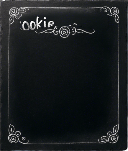 Text "ROOKIE BREW" handwritten in chalk