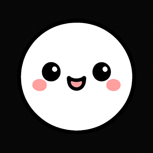 crea la imagen de una pelotita blanca simple kawai.
In-Game asset.  2d.  High contrast.  No shadows