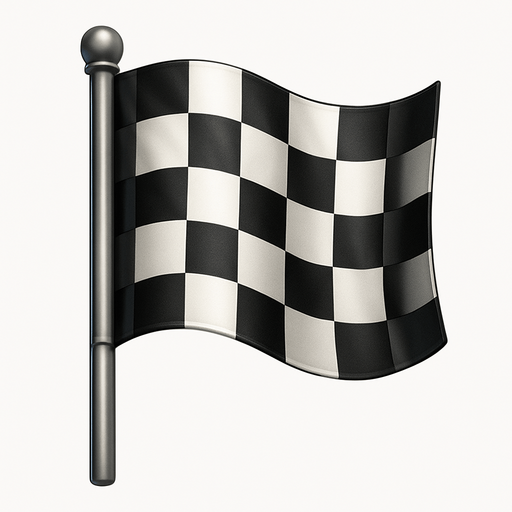 Bitiş bayrağı, yazısız, 3d, gerçekçi.
In-Game asset.  2d.  High contrast.  No shadows
