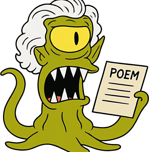 Make my character have White Classical hair and make him hold a poem