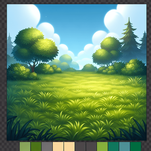 grass.
Single Game Texture. In-Game asset. 2d. Blank background. High contrast. No shadows.