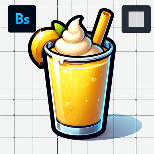 A nice glass of banana milkshake.
Single Game Texture. In-Game asset. 2d. Blank background. High contrast. No shadows.