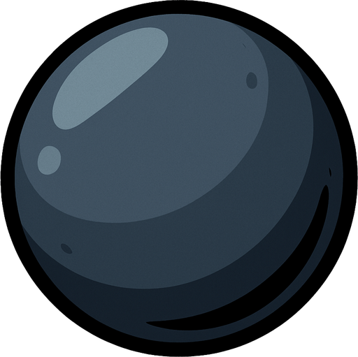 bala de cañon.
In-Game asset.  2d.  High contrast.  No shadows