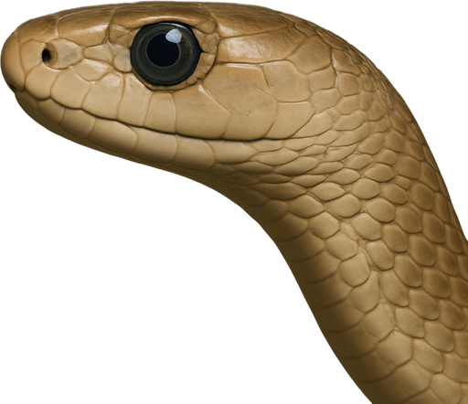 A realistic snake image from the side view.