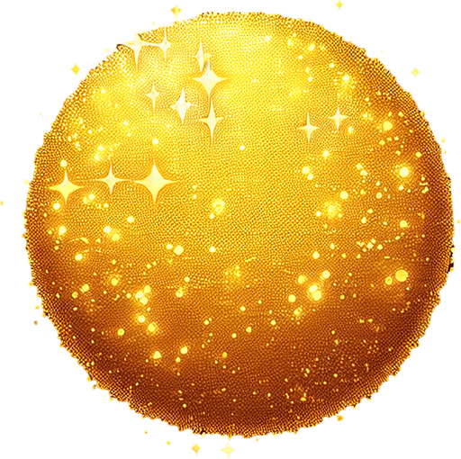 gold sparkle.
Single Game Texture.  In-Game asset.  2d.  Blank background.  High contrast.  No shadows