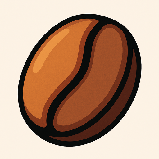 arabica bean.
In-Game asset.  2d.  High contrast.  No shadows