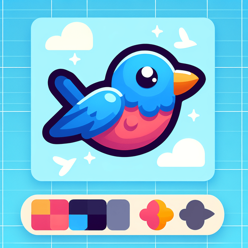 Bird.
Single Game Texture. In-Game asset. 2d. Blank background. High contrast. No shadows.