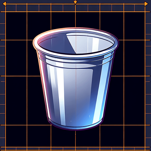 shiny plastic cup, no lid, anime, empty
Single Game Texture. In-Game asset. 2d. Blank background. High contrast. No shadows.