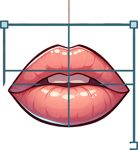 An opened pair of lips as if singing . Light Skin color. Cell shading vector art style. Facing forward. 
Single Game Texture.  In-Game asset.  2d.  Blank background.  High contrast.  No shadows